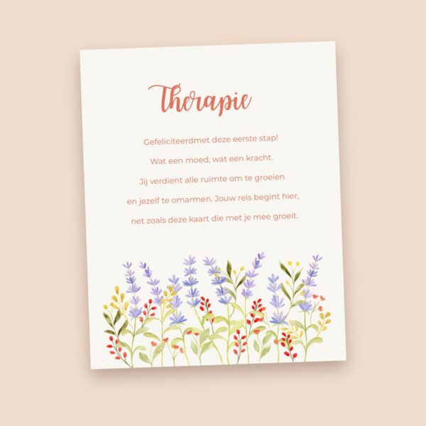 Groeikaart Therapie, voorkant
