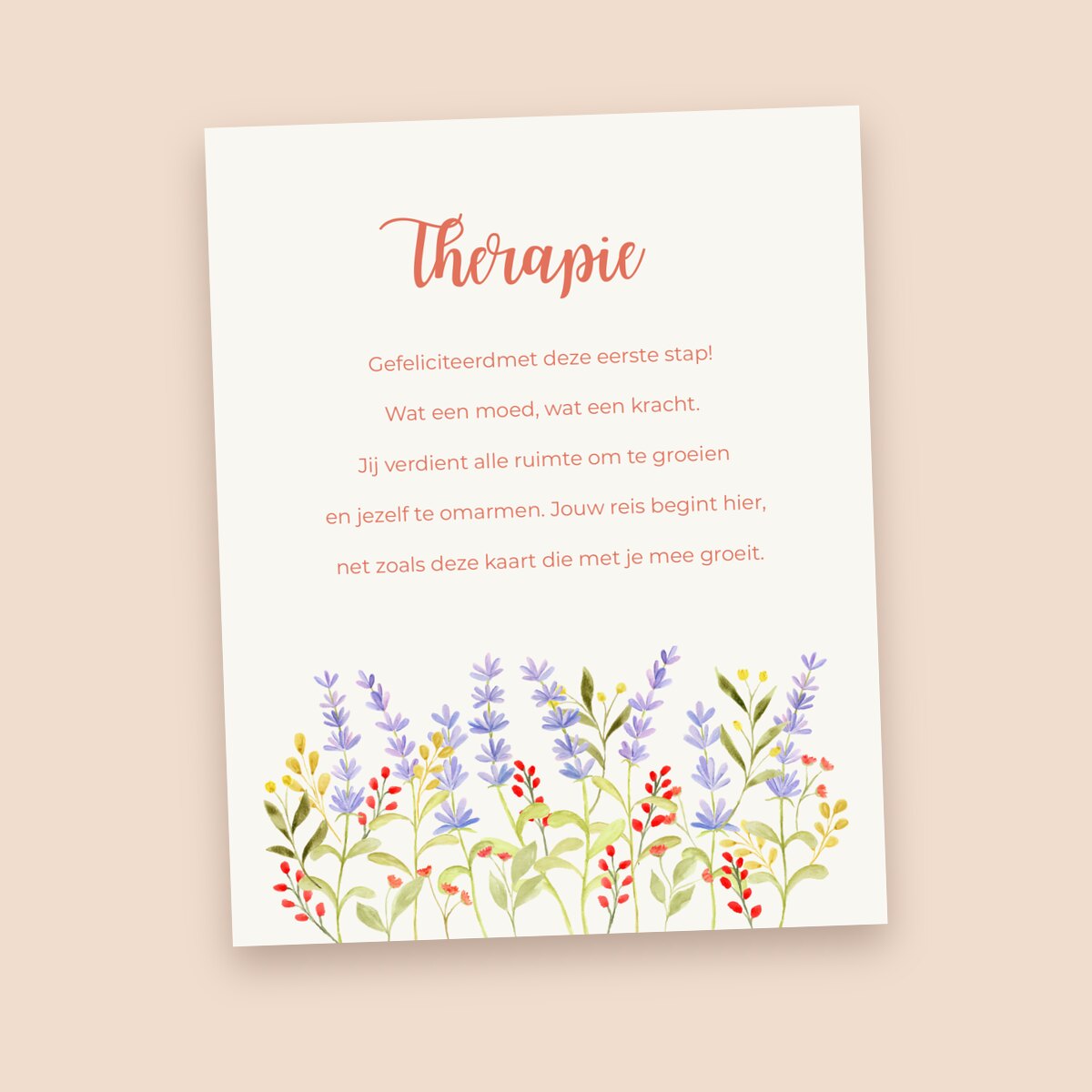 Groeikaart Therapie, voorkant